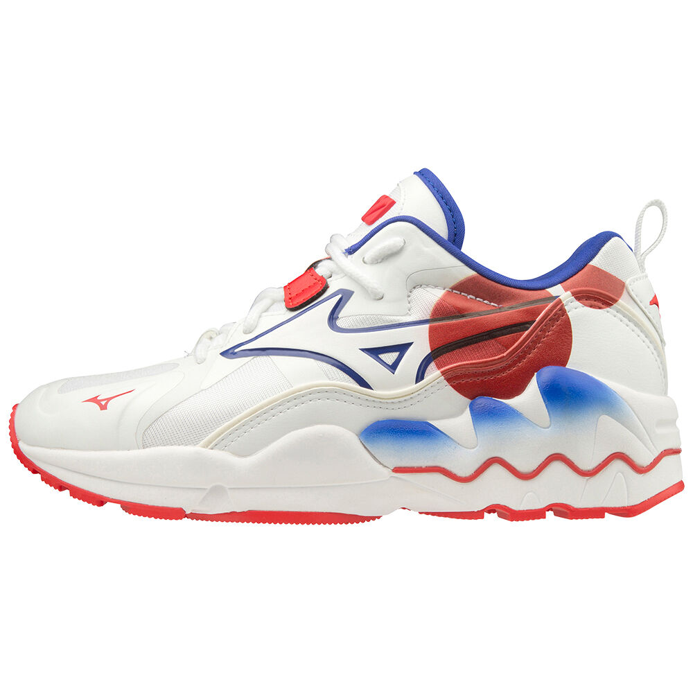 Mizuno Wave Rider 1 Shape of Time - Erkek Spor Ayakkabı - Beyaz/Kırmızı Türkiye (EGNRWC-048)